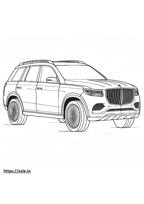 Mercedes-Benz GLS600 4matic Maybach 2024 coloring page