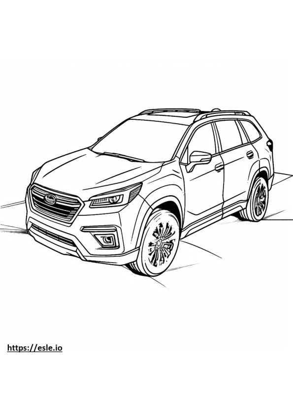 Coloriage Subaru Ascent 2024 à imprimer