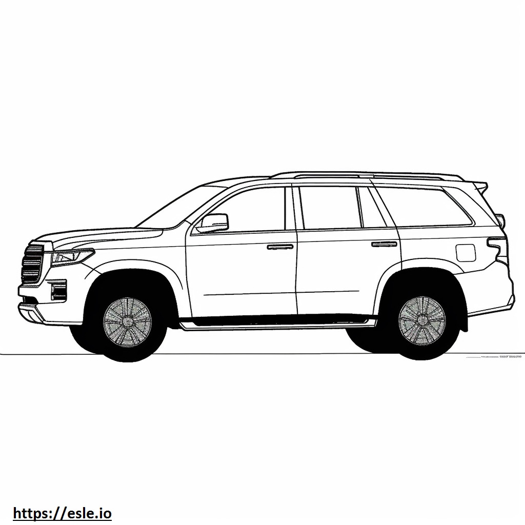 Toyota Sequoia 4WD 2024 ausmalbild