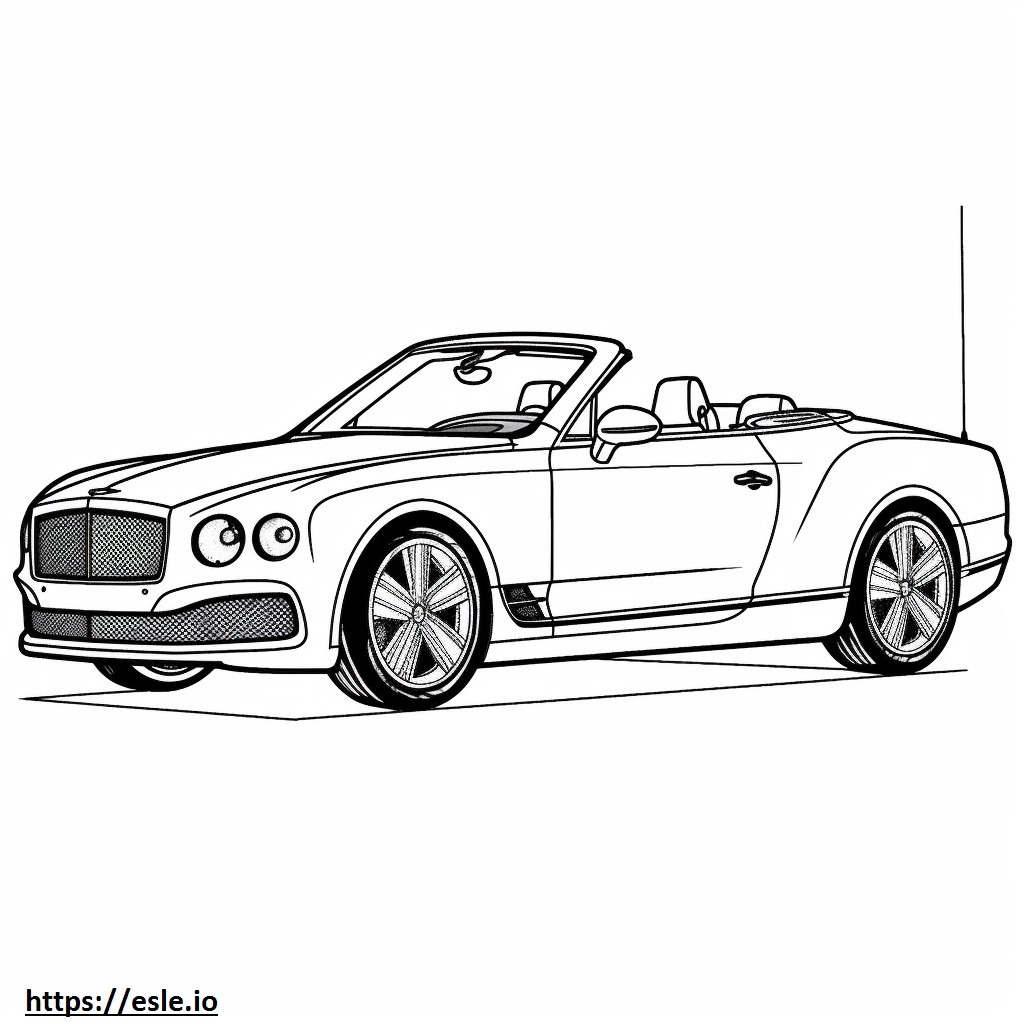 Bentley Continental GTC 2024 para colorear e imprimir