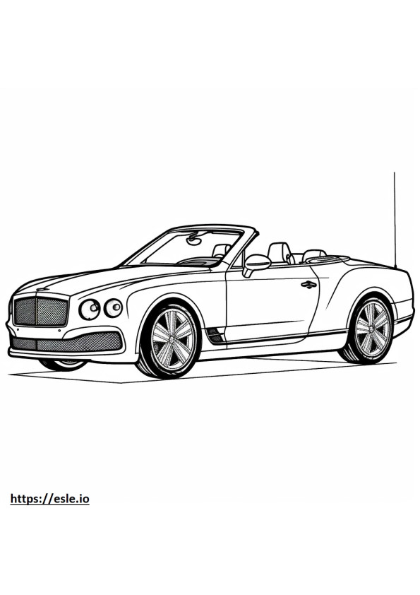 Bentley Continental GTC 2024 para colorear e imprimir