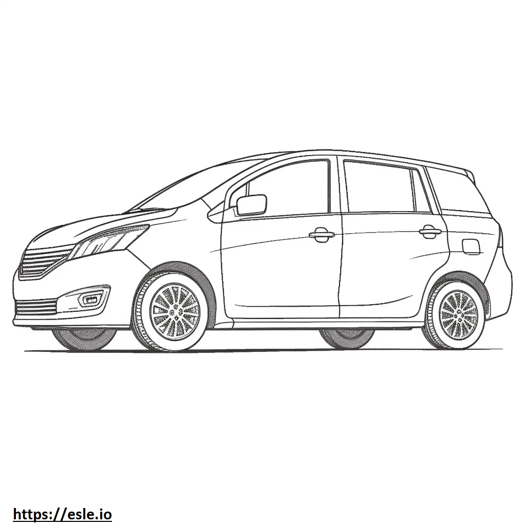 Nissan Versa 2024 ausmalbild