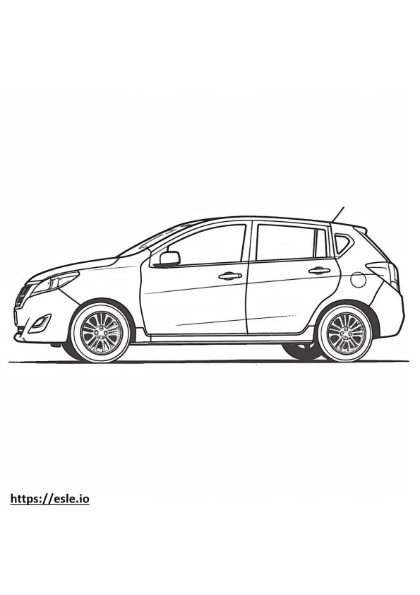 Nissan Versa 2024 coloring page