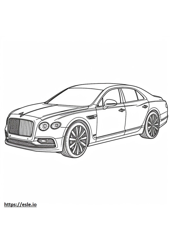 Bentley Flying Spur 2024 coloring page