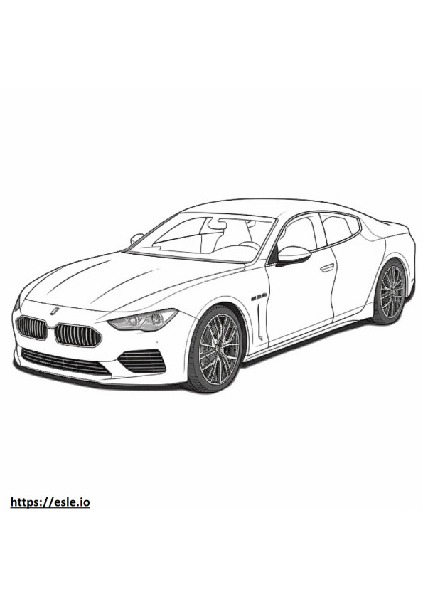 Maserati Ghibli Módena AWD 2024 para colorear e imprimir