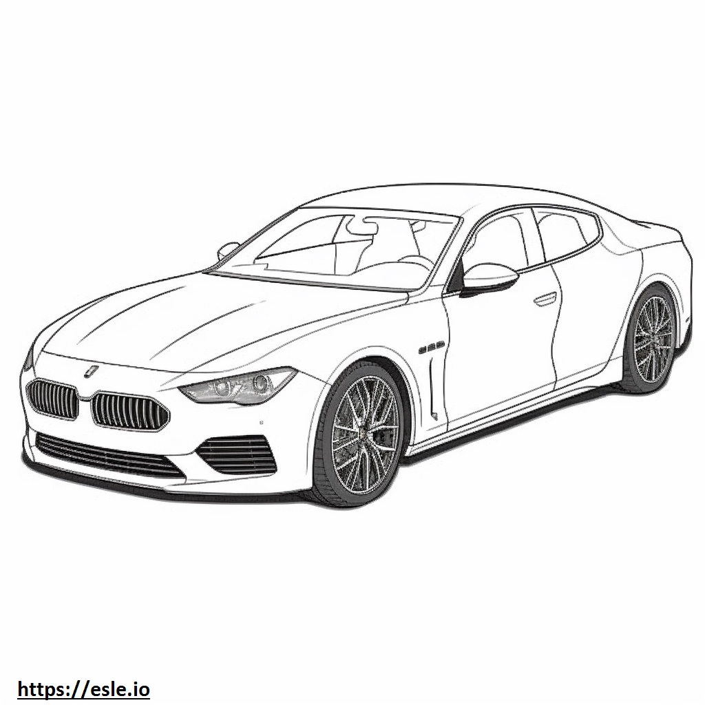 Maserati Ghibli Modena AWD 2024 coloring page