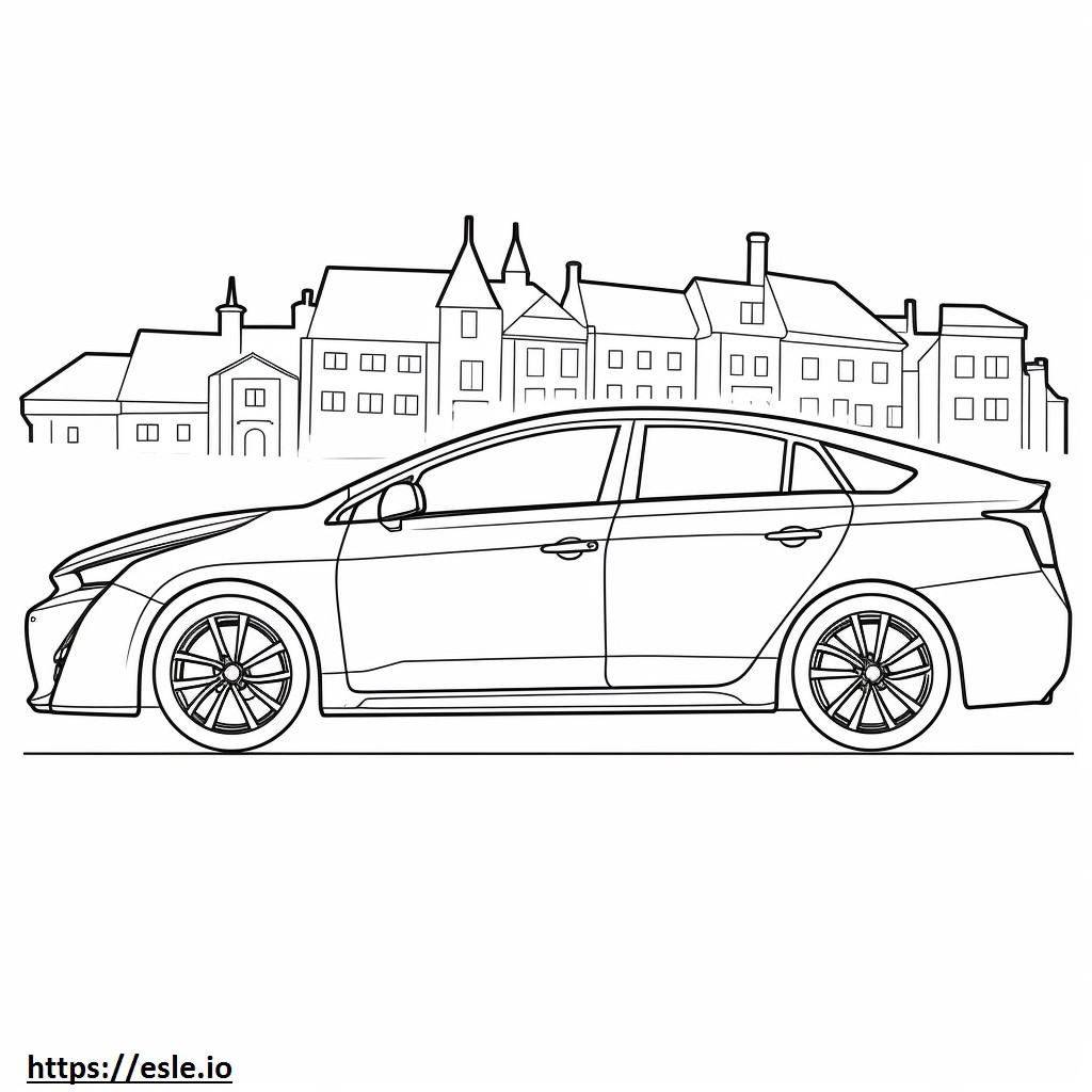 Coloriage Toyota Prius 2024 à imprimer