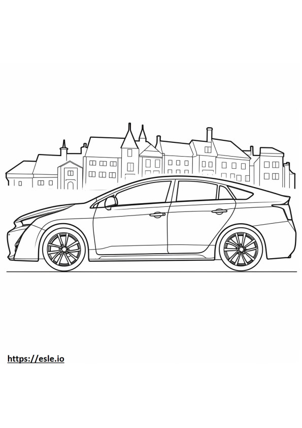 Toyota Prius 2024 ausmalbild