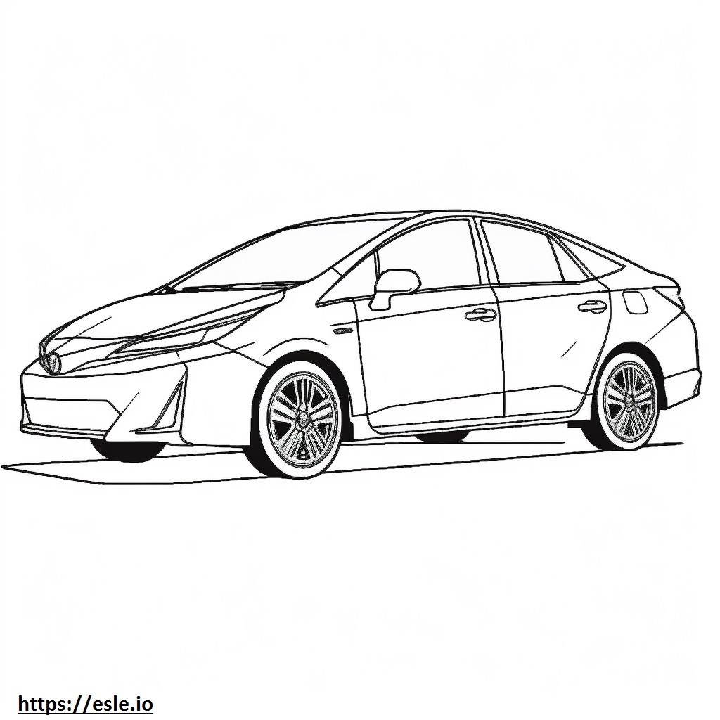 ToyotaPrius 2024 gambar mewarnai