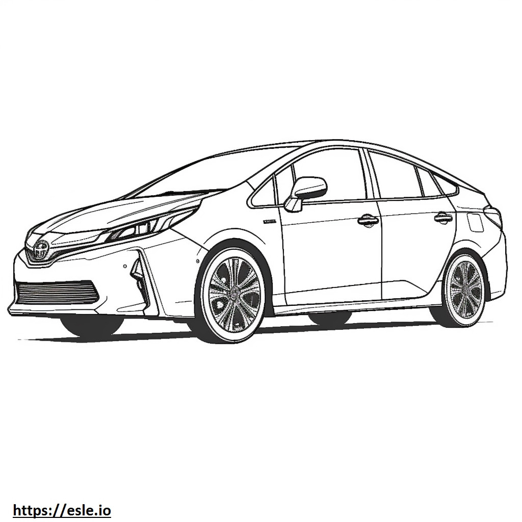 Toyota Prius AWD 2024 gambar mewarnai