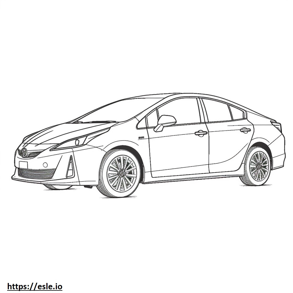 Toyota Prius AWD 2024 coloring page