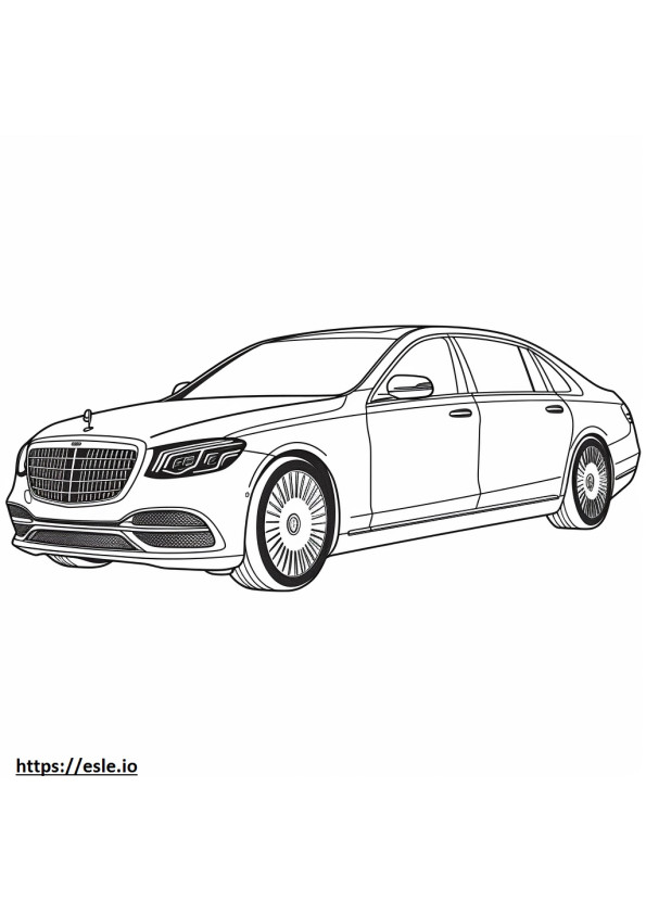 Mercedes-Benz S580 4matic Maybach 2024 coloring page