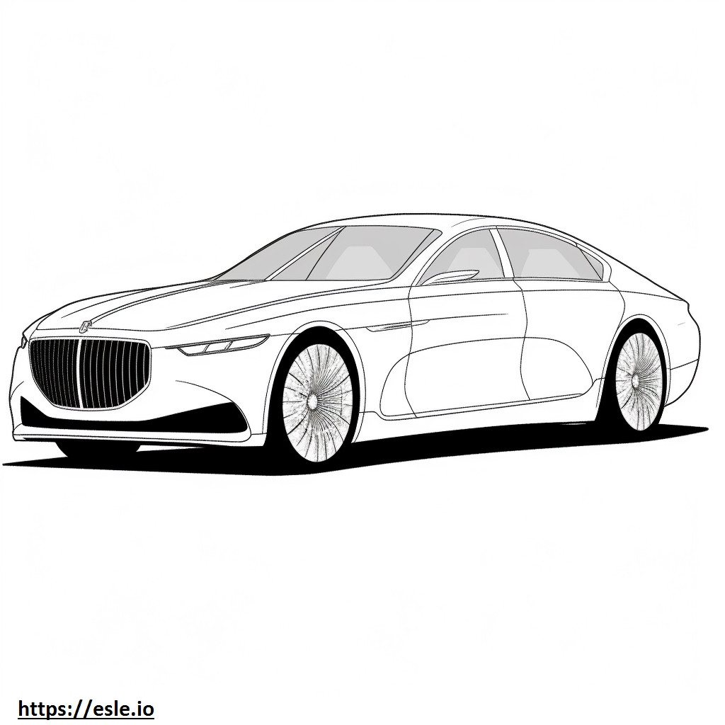 Mercedes-Benz S580 4matic Maybach 2024 coloring page