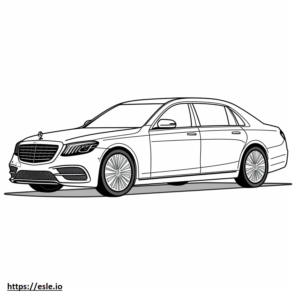 Mercedes-Benz S580 4matic 2024 coloring page