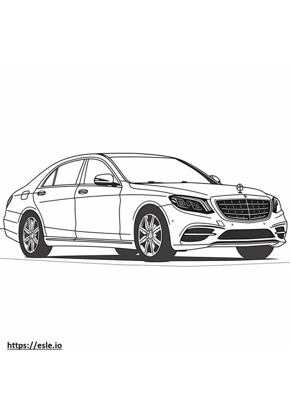 Mercedes-Benz S580 4matic 2024 coloring page