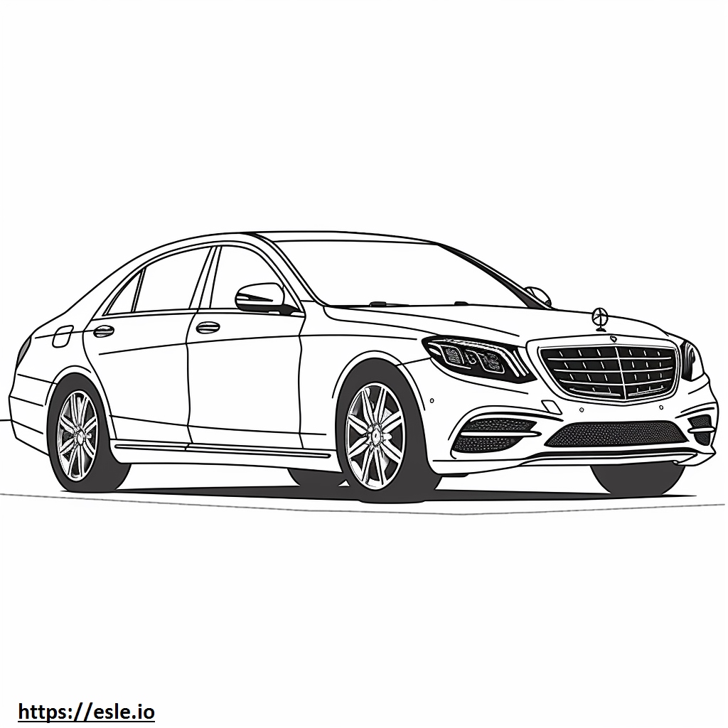 Mercedes-Benz S580 4matic 2024 Gambar Mewarnai