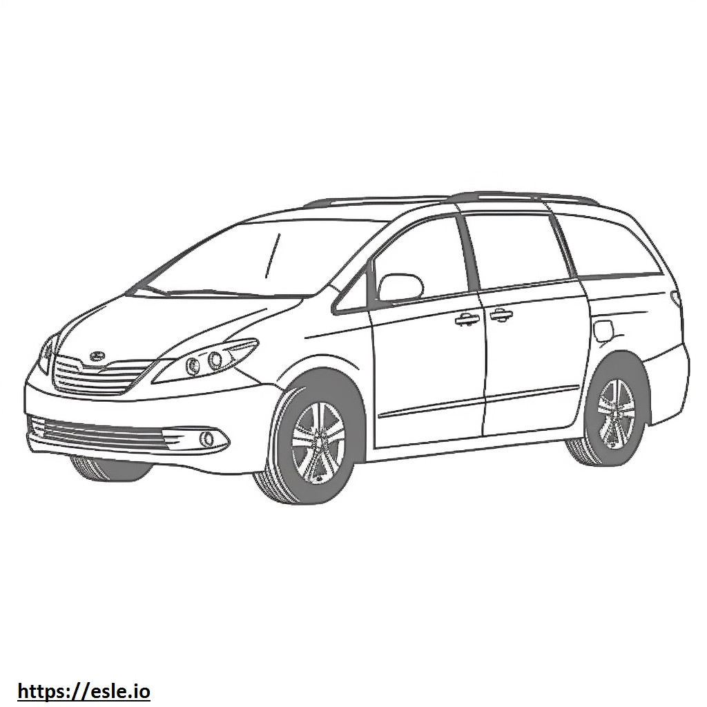 Toyota Sienna AWD 2024 coloring page