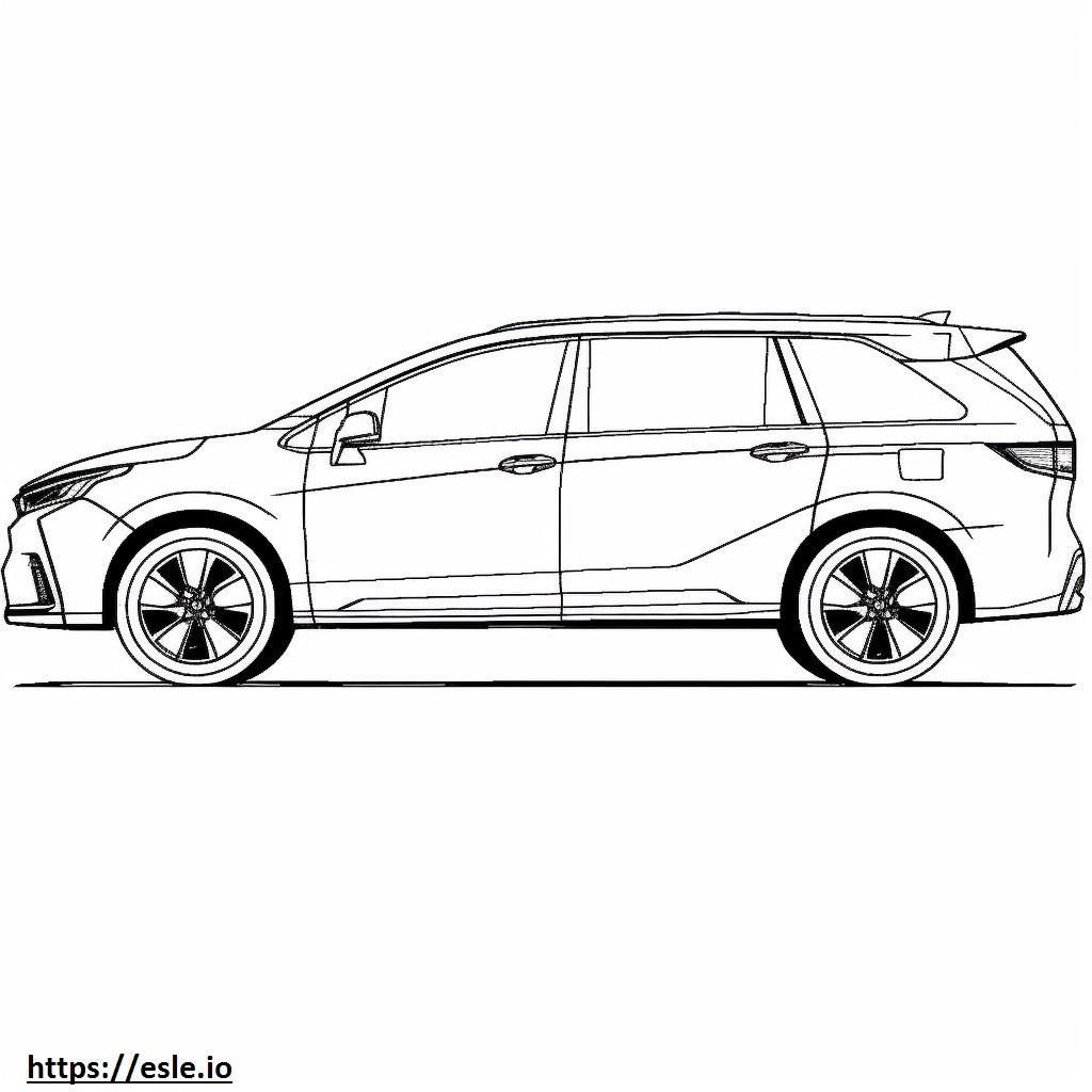 Toyota Sienna AWD 2024 para colorear e imprimir