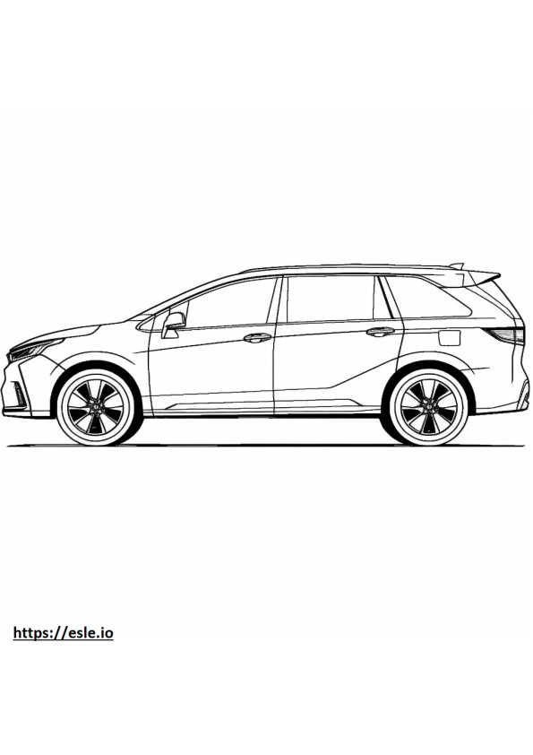 Toyota Sienna AWD 2024 para colorear e imprimir