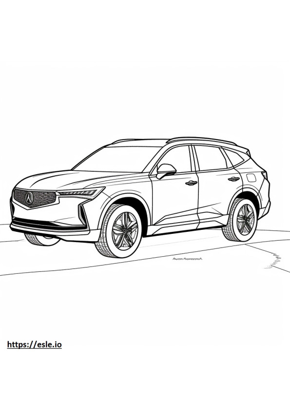 Acura RDX AWD 2024 coloring page