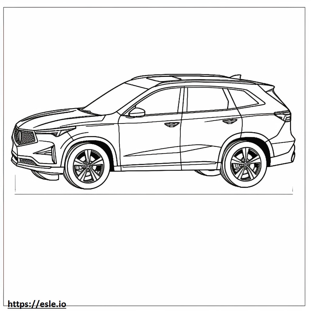 Acura RDX AWD 2024 para colorear e imprimir