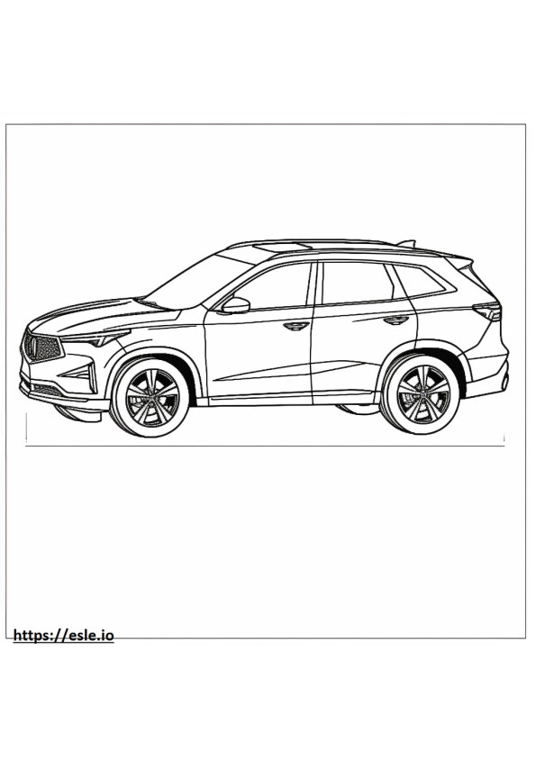 Coloriage Acura RDX AWD 2024 à imprimer