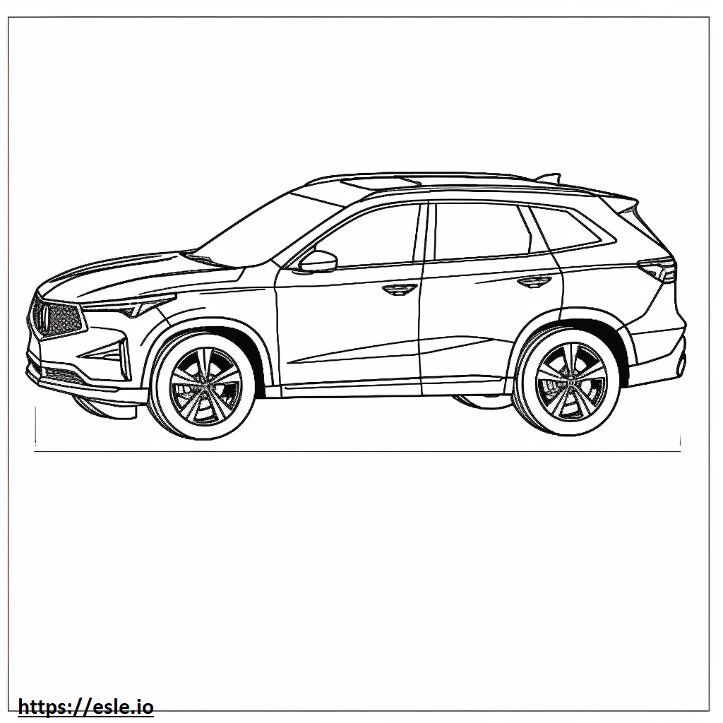 Acura RDX AWD 2024 coloring page