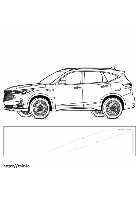 Acura RDX AWD 2024 gambar mewarnai