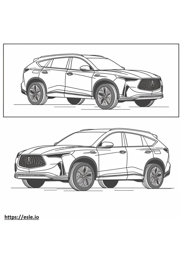 Acura RDX AWD A-SPEC 2024 coloring page