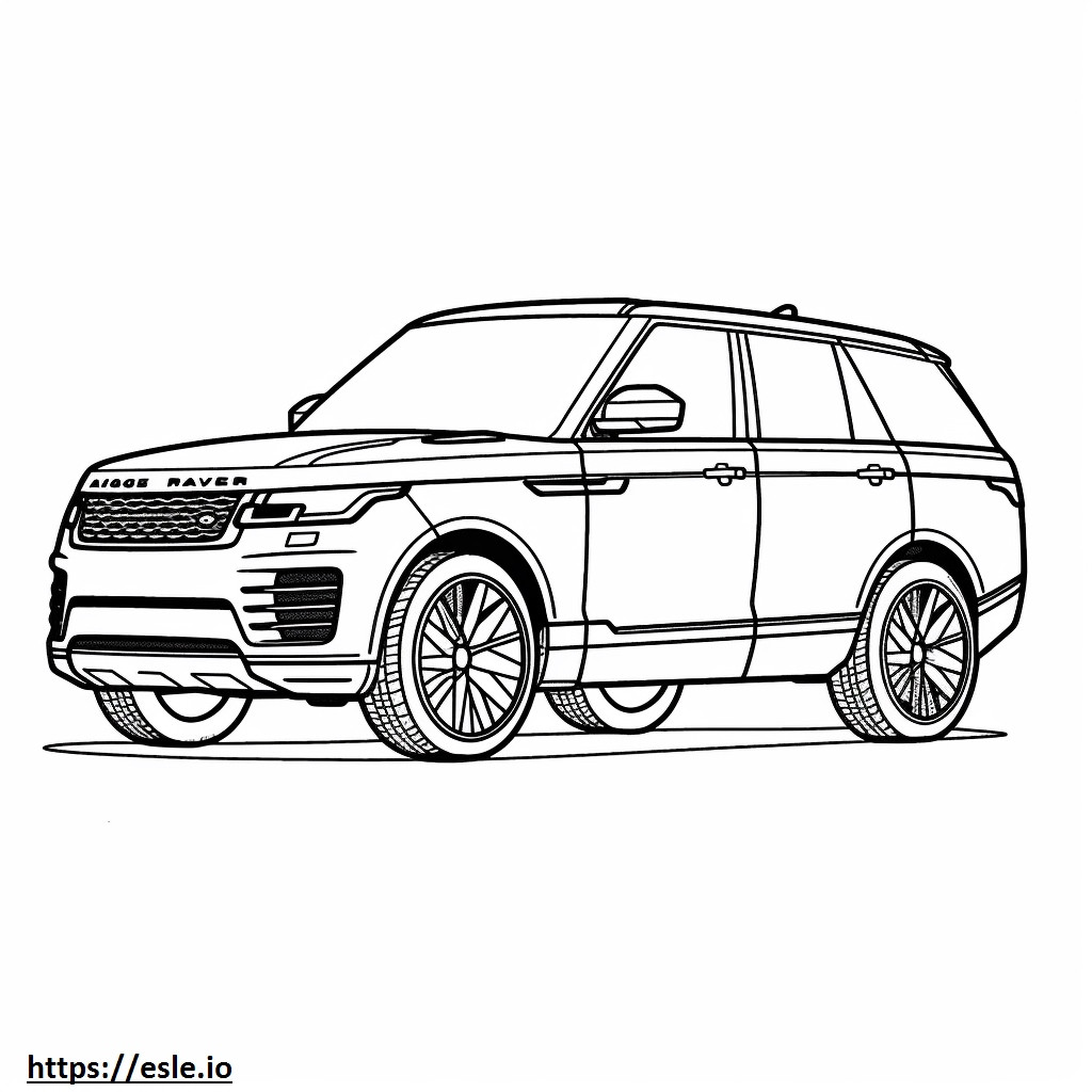 Land Rover Range Rover Sport P400 MHEV 2024 ausmalbild
