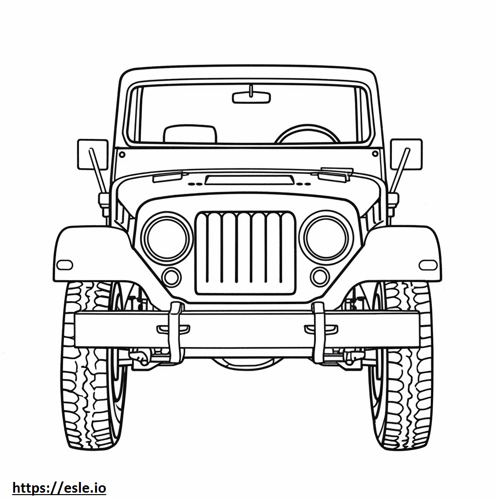 Coloriage Jeep Wrangler 4 portes 4xe 2024 à imprimer