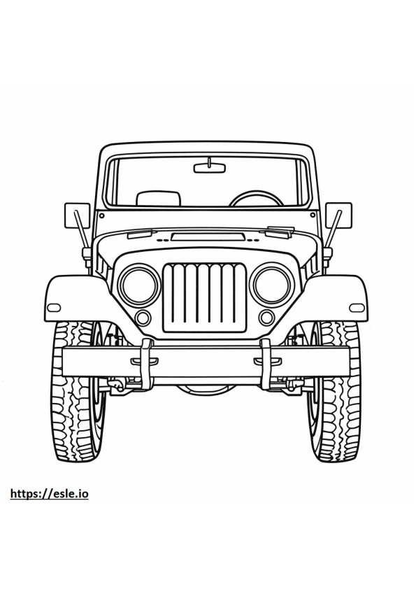 Jeep Wrangler 4 puertas 4xe 2024 para colorear e imprimir