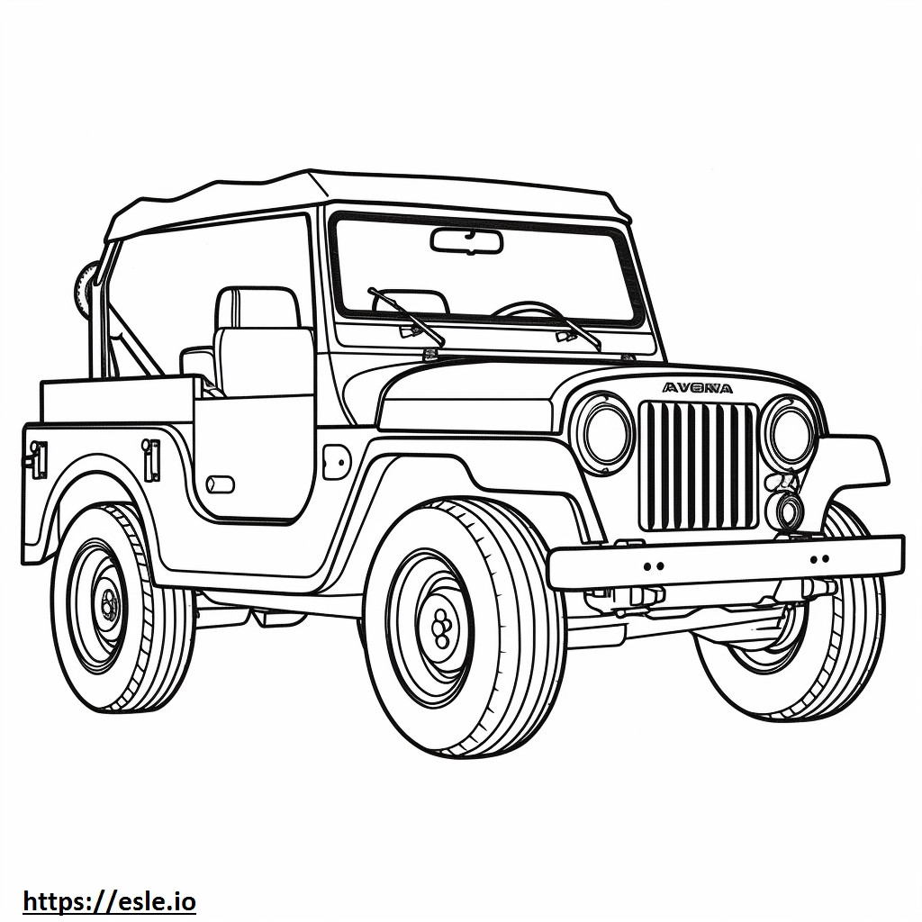 Jeep Wrangler 4dr 4xe 2024 gambar mewarnai