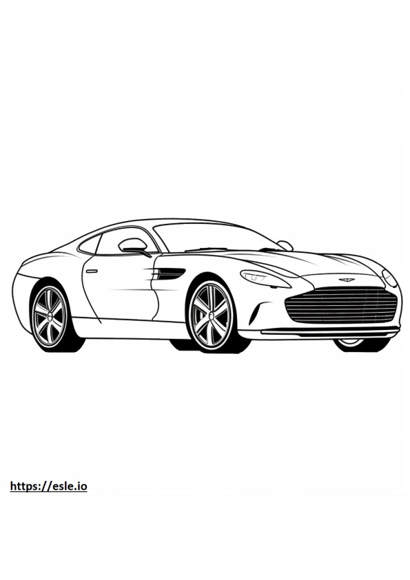 Aston Martin DB12 V8 2024 gambar mewarnai
