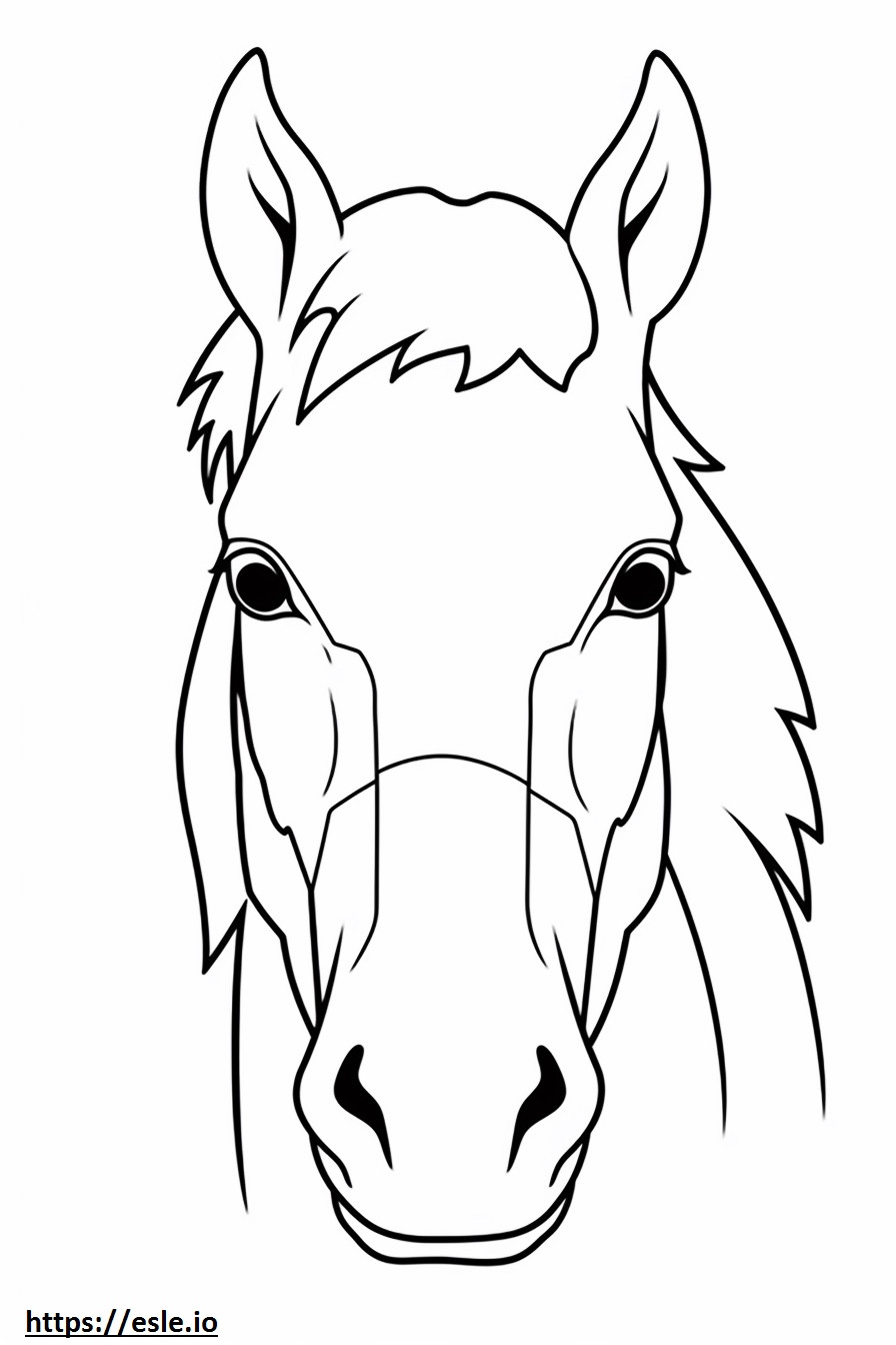 Kanadan hevosen kasvot värityskuva