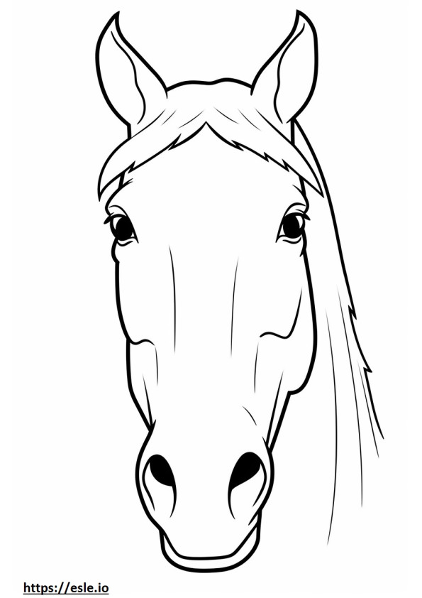 Cara de cavalo canadense para colorir