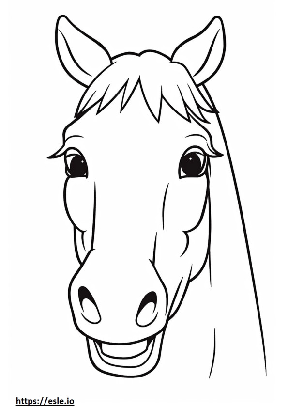 Emoji sorriso cavallo canadese da colorare