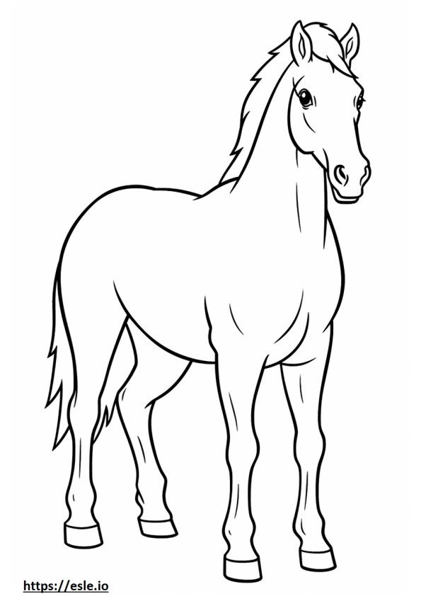 Canadian Horse sarjakuva värityskuva