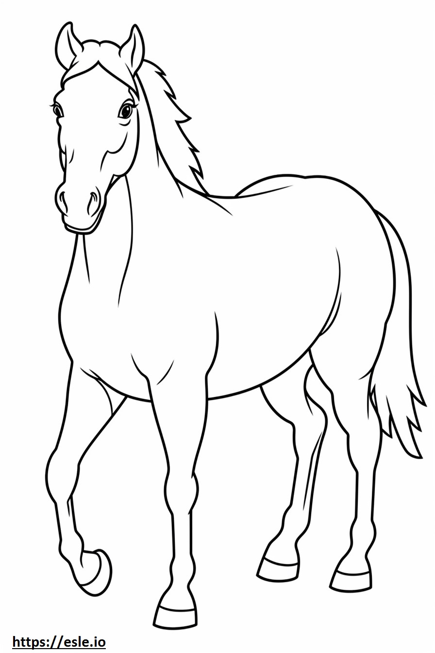Canadian Horse cartoon coloring page