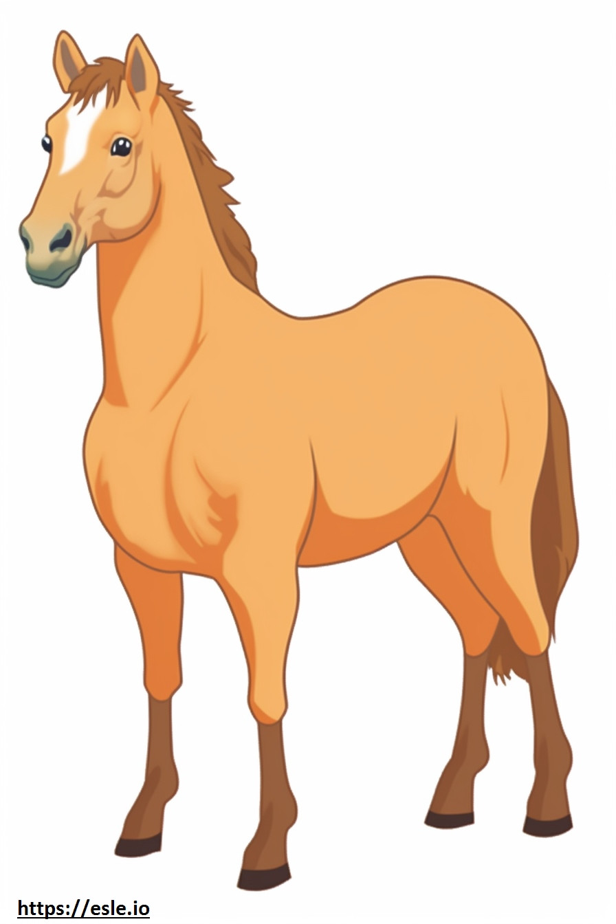 Canadian Horse cute coloring page