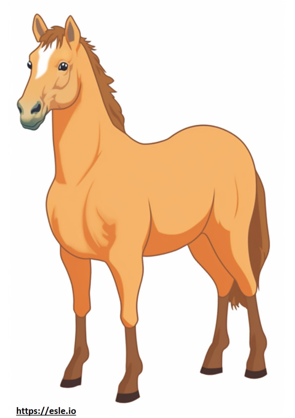 Cavallo canadese carino da colorare