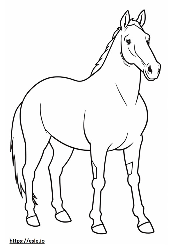Cavallo canadese carino da colorare