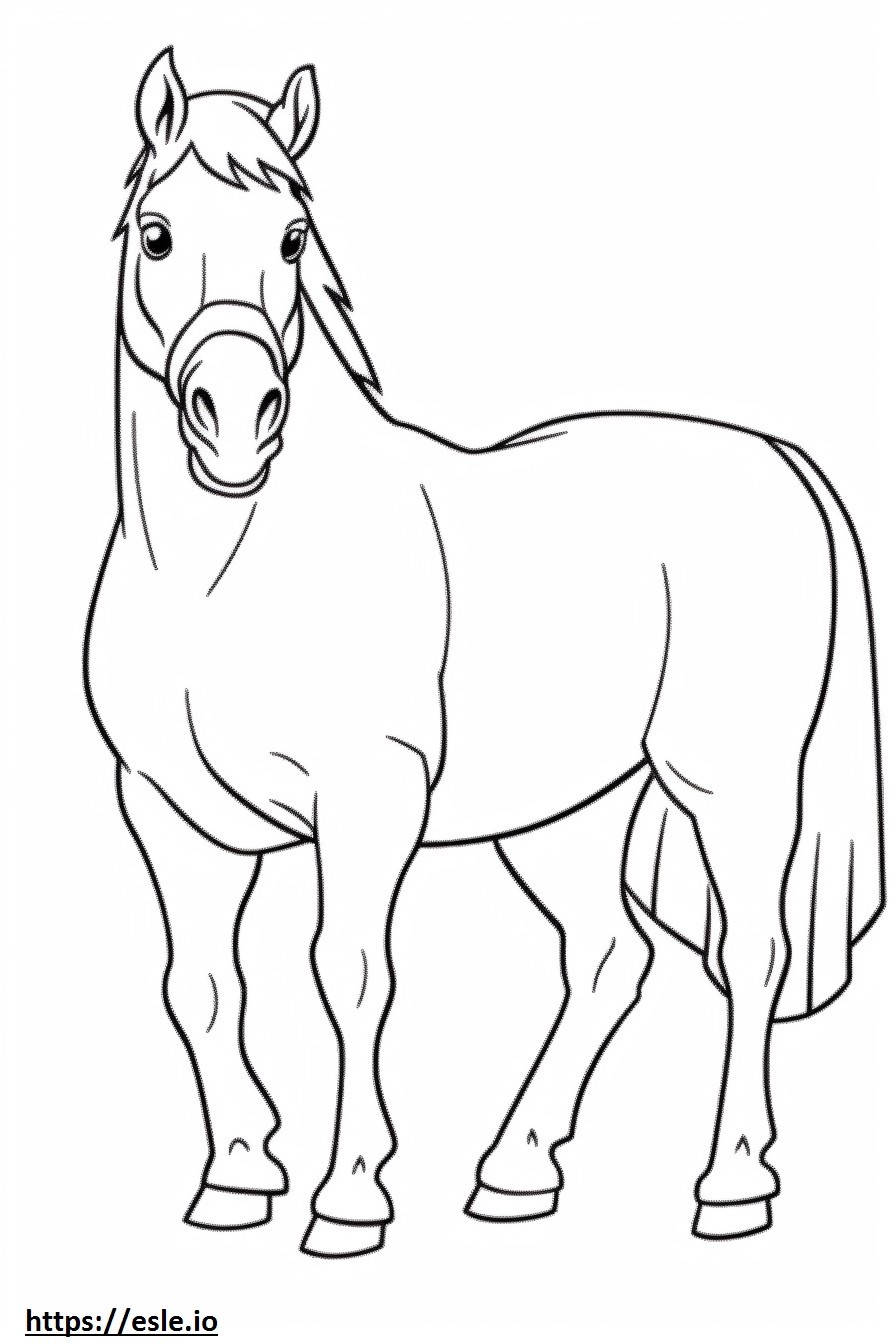 Canadian Horse happy coloring page