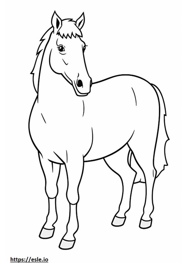 Canadian Horse happy coloring page
