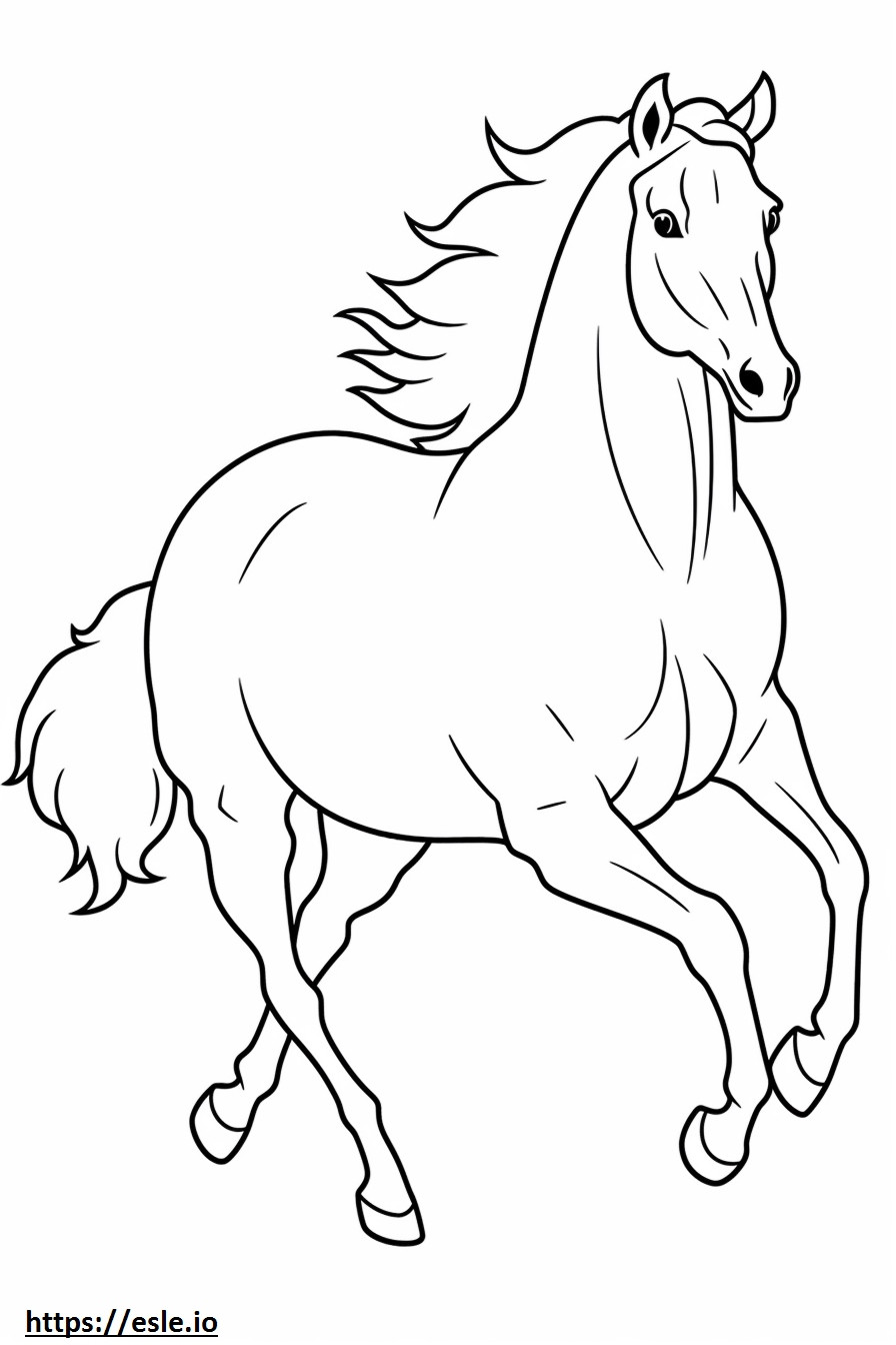 Canadian Horse Playing coloring page