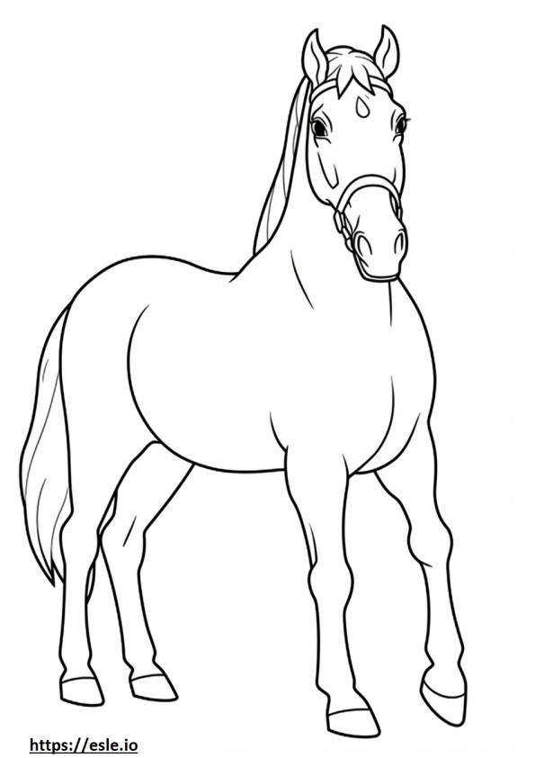 Cavallo canadese Kawaii da colorare