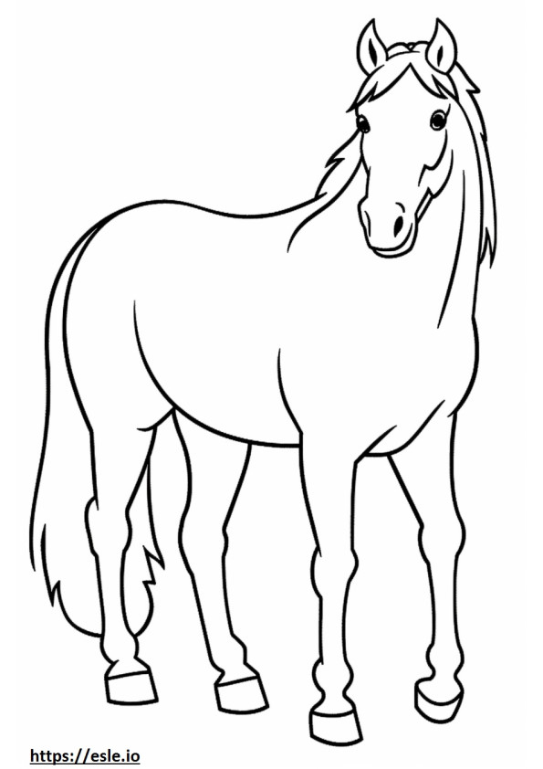 カナダの馬に優しい ぬりえ - 塗り絵