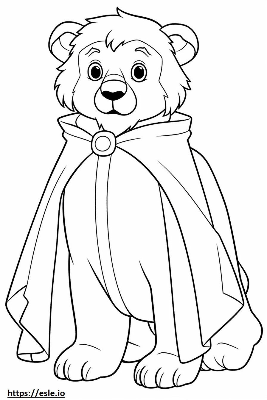 Cape Lion baby coloring page