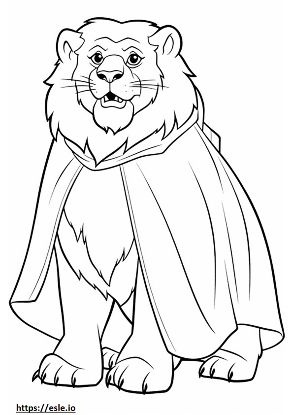 Kap-Löwe-Cartoon ausmalbild