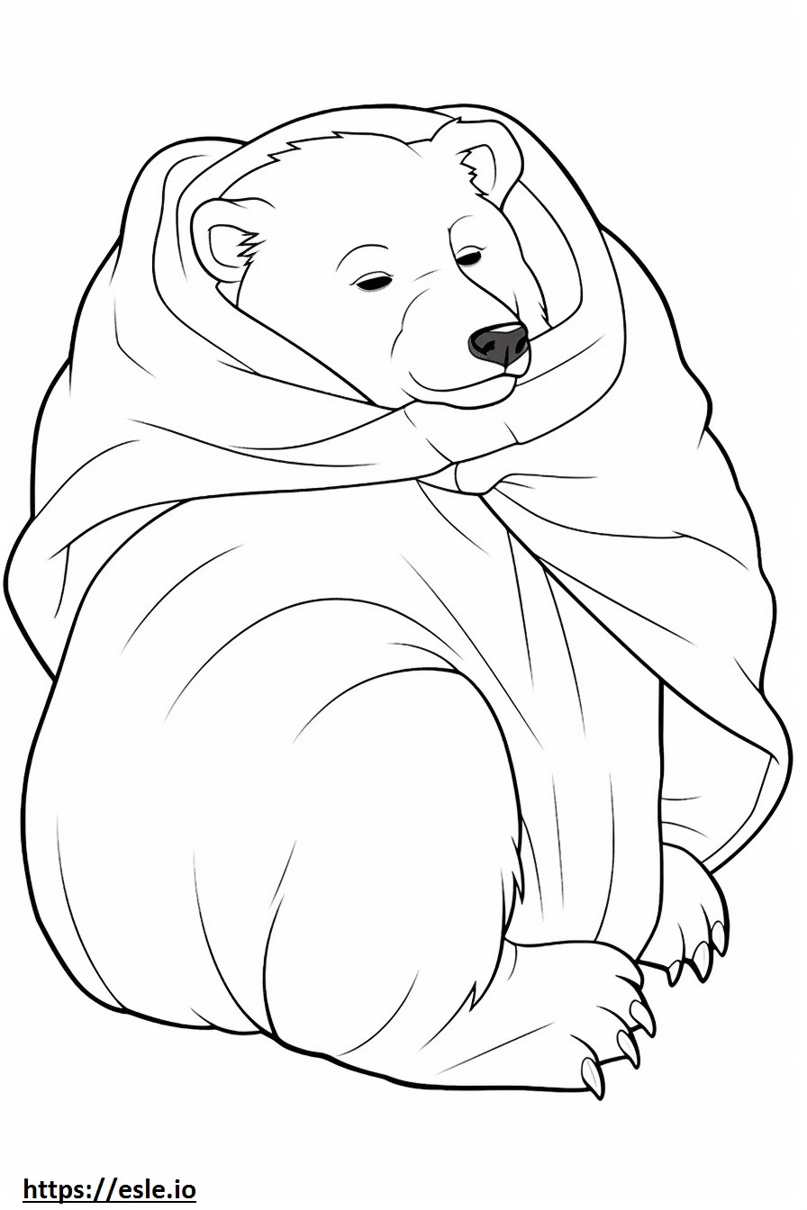 Cape Lion Sleeping coloring page